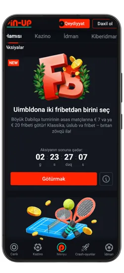 PinUp bonus və aksiyalar